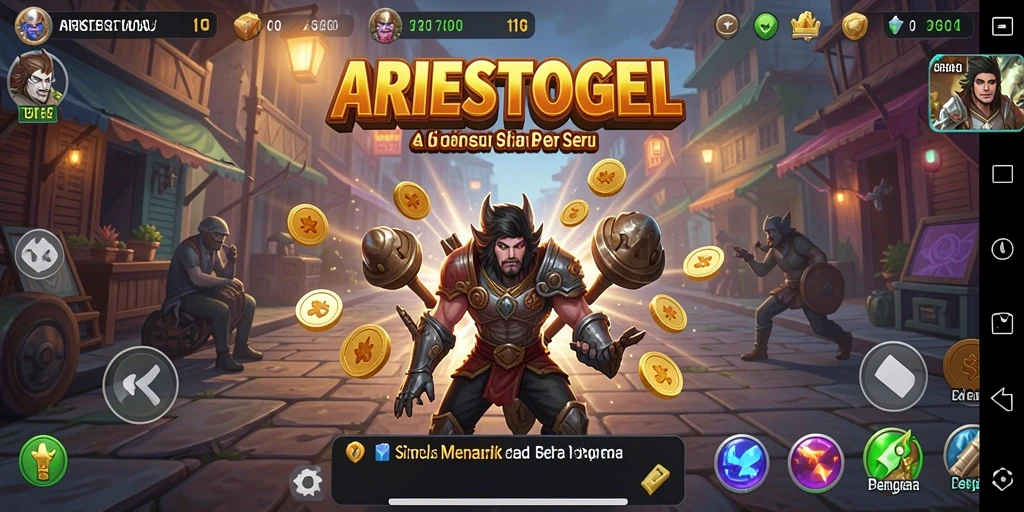 Screenshoot ARIESTOGEL dengan tampilan gameplay simulasi yang menarik.