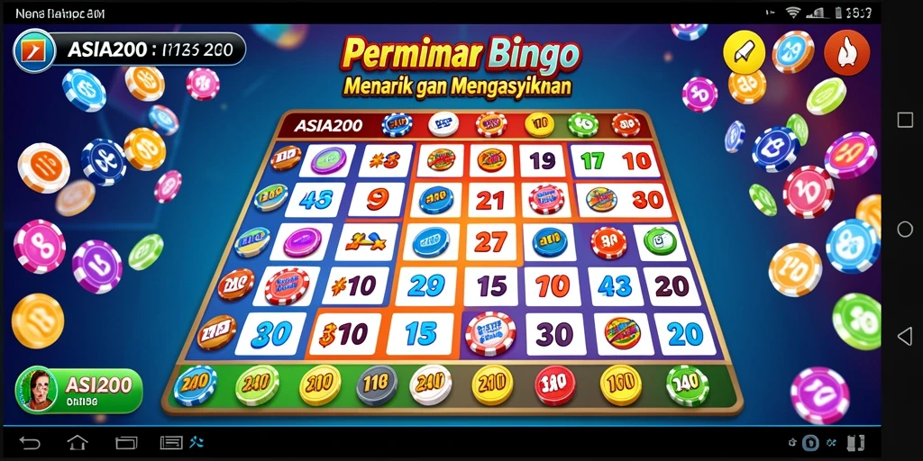 Tampilan layar permainan Bingo yang menarik dan penuh warna.