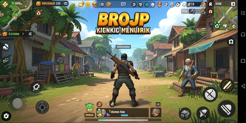 Screenshot menampilkan gameplay seru dalam dunia simulasi BROJP.