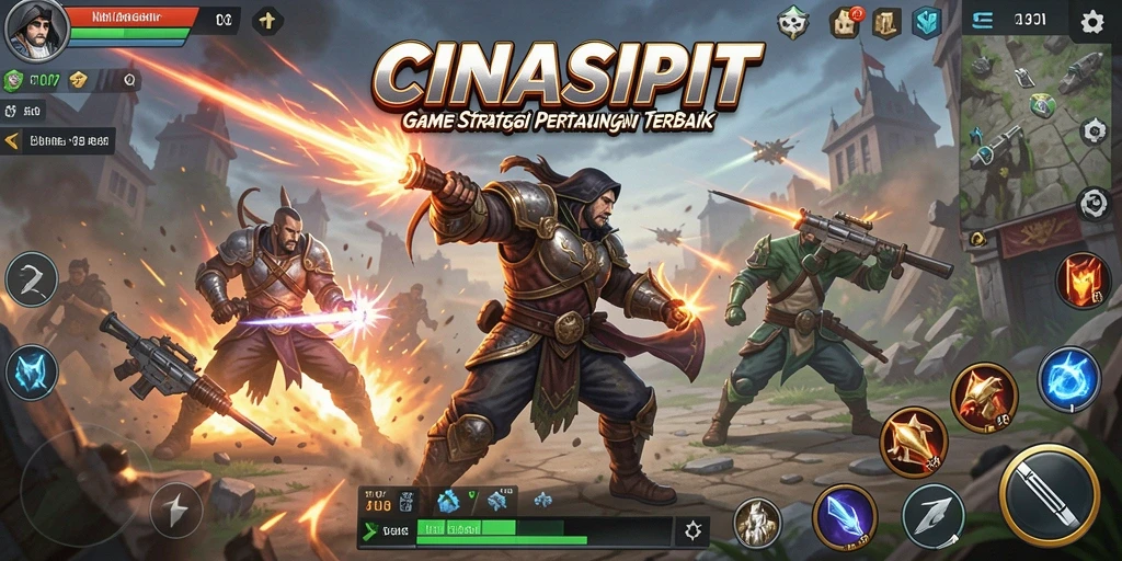 Tampilan gameplay menegangkan dalam CINASIPIT yang menonjolkan strategi pertempuran.