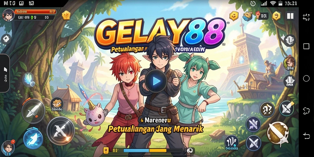 Screenshot gameplay GELAY88 menampilkan pertarungan seru dalam dunia Anime.