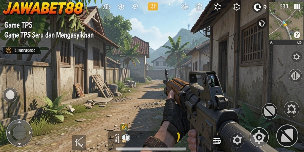 Tampilan gameplay JAWABET88 dengan aksi tembak-menembak yang mendebarkan.