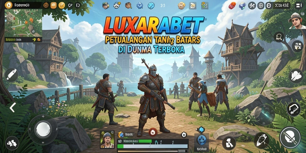 Screenshot gameplay <strong>LUXARABET</strong> yang menampilkan eksplorasi dunia terbuka.