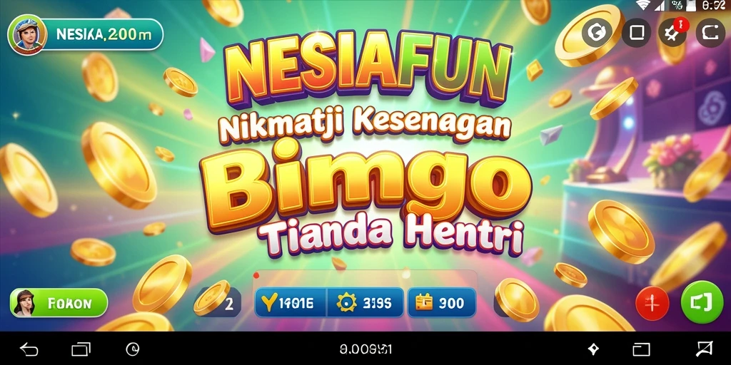 Screenshot gameplay NESIAFUN menampilkan aksi seru Bingo.