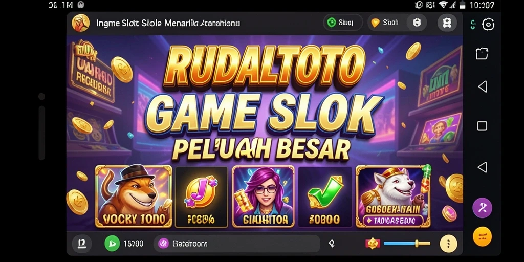 Screenshot RUDALTOTO menunjukkan gameplay Slot yang menarik dan menawan.