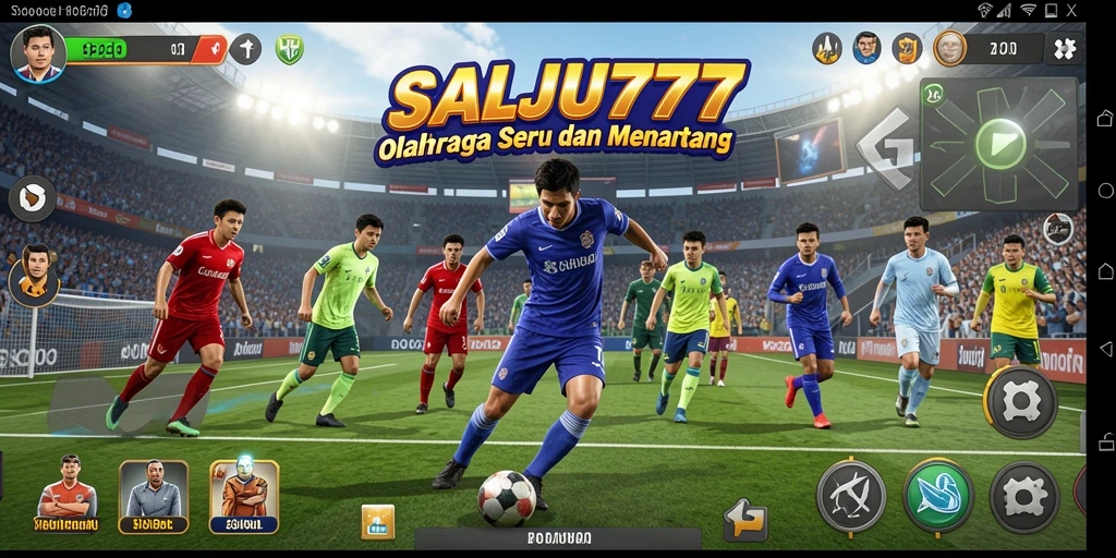 Tampilan gameplay mendebarkan di SALJU777 yang menunjukkan semangat kompetisi olahraga.